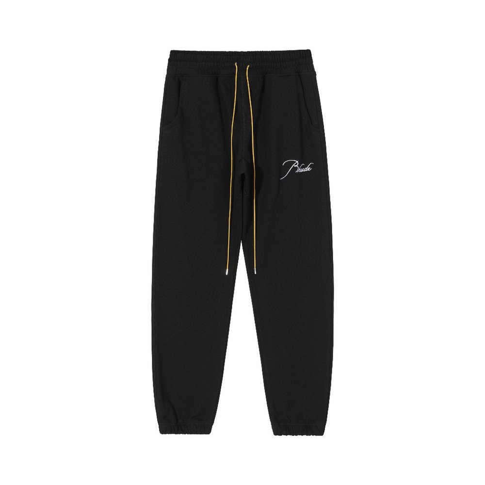 Rhude Classic Drawstring Black Sweatpant